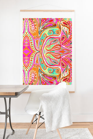 Amy Sia Paisley Pink Art Print And Hanger