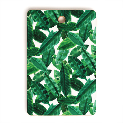 Amy Sia Palm Green Cutting Board Rectangle