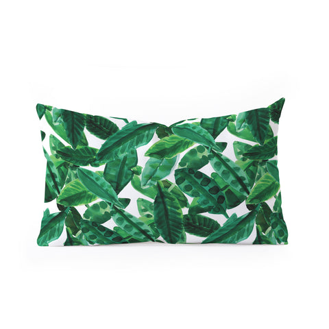 Amy Sia Palm Green Oblong Throw Pillow