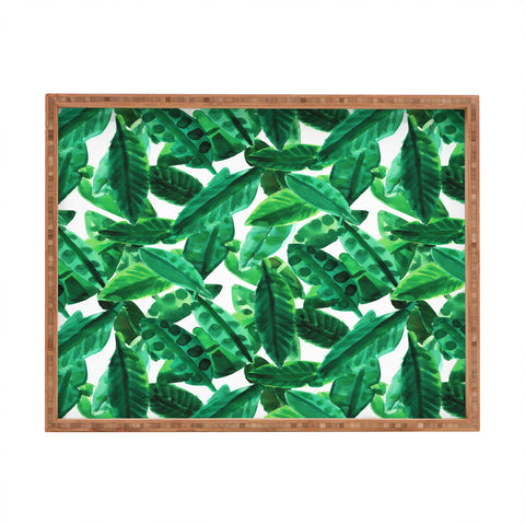Amy Sia Palm Green Rectangular Tray