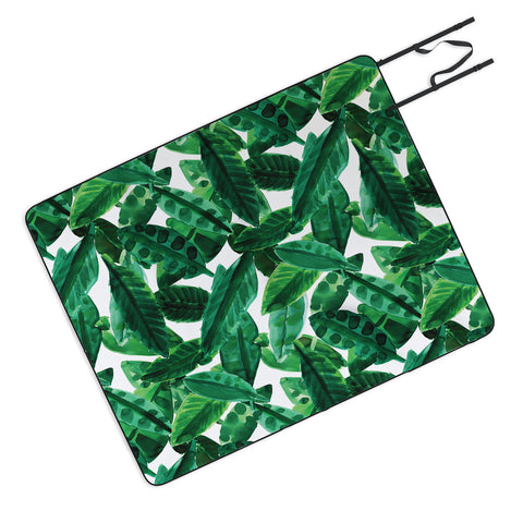 Amy Sia Palm Green Picnic Blanket