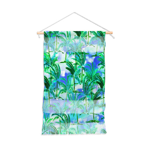 Amy Sia Palm Tree Blue Green Wall Hanging Portrait