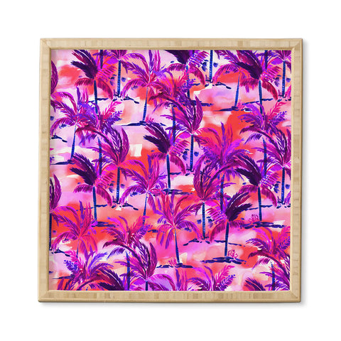 Amy Sia Palm Tree Purple Framed Wall Art
