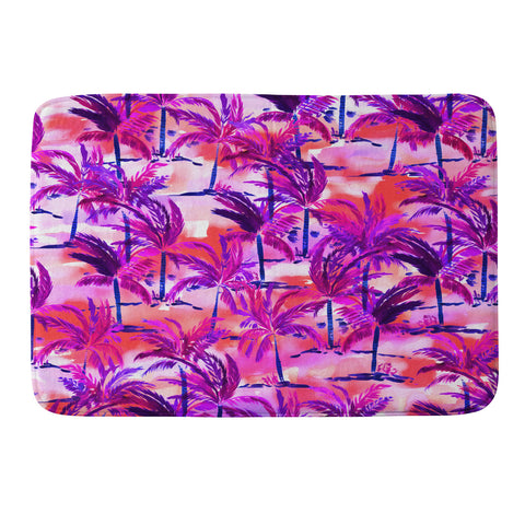 Amy Sia Palm Tree Purple Memory Foam Bath Mat