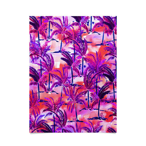 Amy Sia Palm Tree Purple Poster