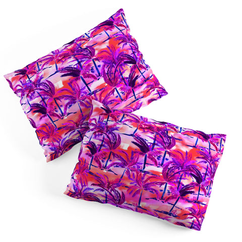 Amy Sia Palm Tree Purple Pillow Shams