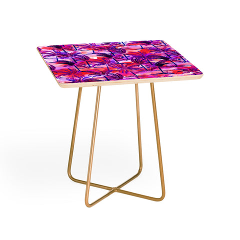 Amy Sia Palm Tree Purple Side Table