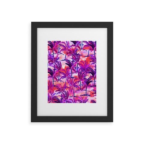 Amy Sia Palm Tree Purple Framed Art Print