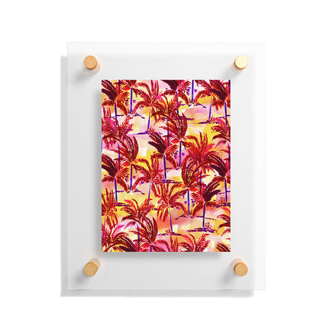 Amy Sia Palm Tree Sunset Floating Acrylic Print