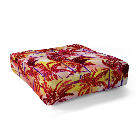 Amy Sia Palm Tree Sunset Floor Pillow Square
