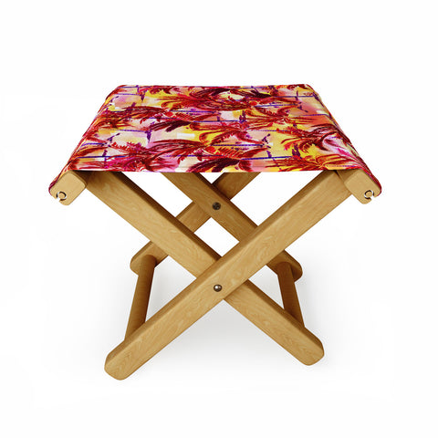 Amy Sia Palm Tree Sunset Folding Stool