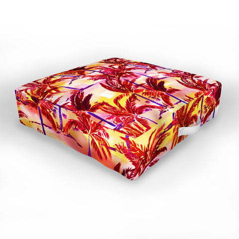 Amy Sia Palm Tree Sunset Outdoor Floor Cushion