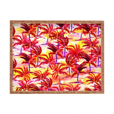 Amy Sia Palm Tree Sunset Rectangular Tray