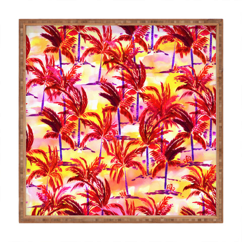 Amy Sia Palm Tree Sunset Square Tray