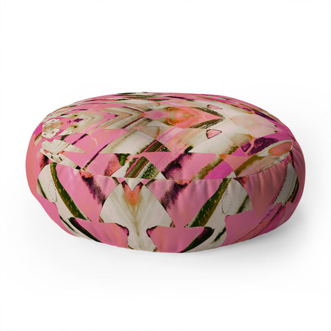 Amy Sia Paros Pink Floor Pillow Round