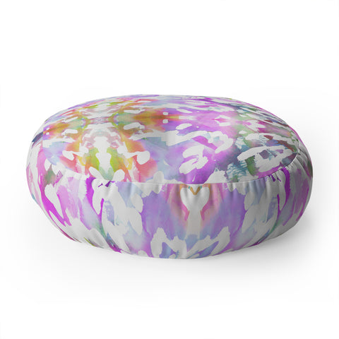 Amy Sia Pastel Leopard Floor Pillow Round