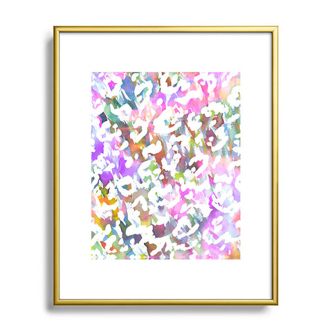 Amy Sia Pastel Leopard Metal Framed Art Print