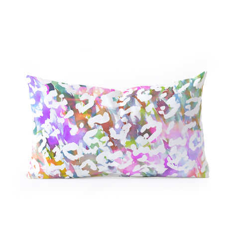 Amy Sia Pastel Leopard Oblong Throw Pillow