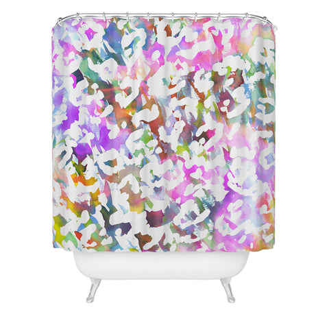 Amy Sia Pastel Leopard Shower Curtain