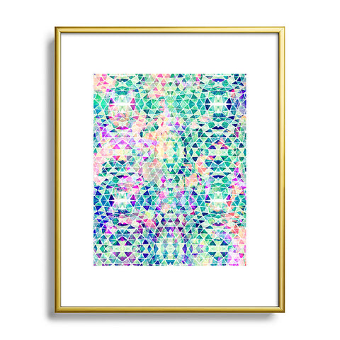 Amy Sia Pastel Triangle Metal Framed Art Print