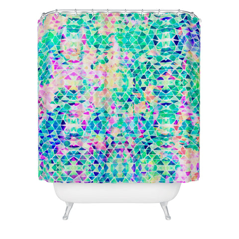 Amy Sia Pastel Triangle Shower Curtain