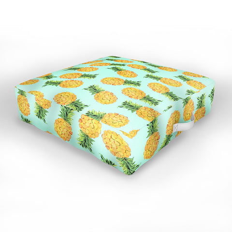 Amy Sia Pineapple Fruit Outdoor Floor Cushion