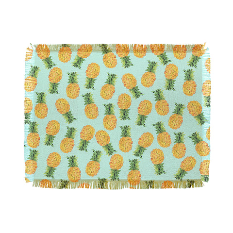 Amy Sia Pineapple Fruit Throw Blanket