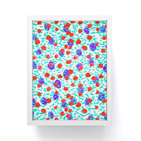 Amy Sia Polka Dot Aqua Framed Mini Art Print