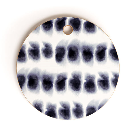 Amy Sia Smudge Black Cutting Board Round