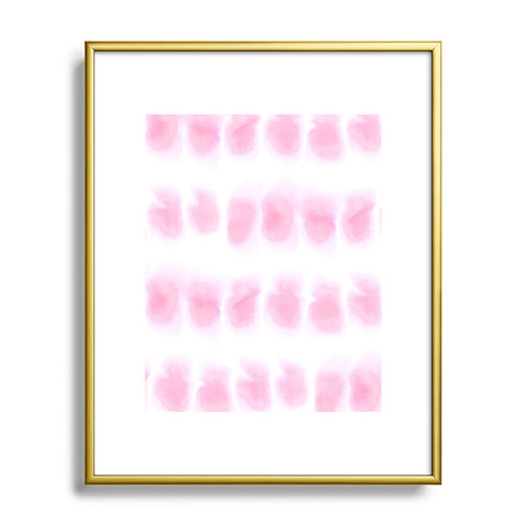 Amy Sia Smudge Pink Metal Framed Art Print