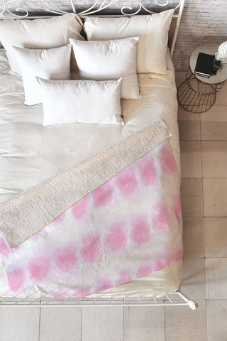 Amy Sia Smudge Pink Fleece Throw Blanket