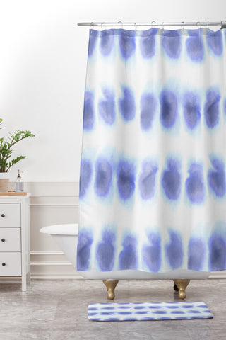 Amy Sia Smudge Purple Shower Curtain And Mat
