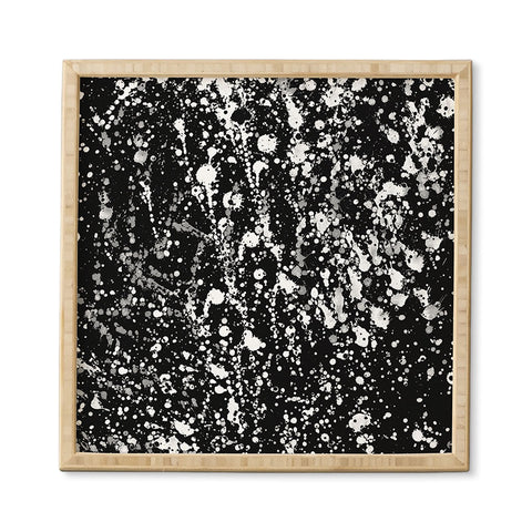 Amy Sia Splatter Black and White Framed Wall Art