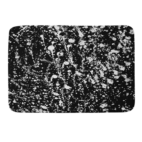 Amy Sia Splatter Black and White Memory Foam Bath Mat