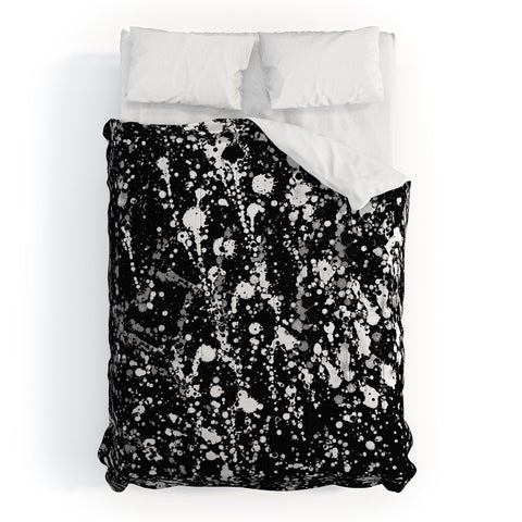 Amy Sia Splatter Black and White Comforter