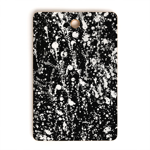 Amy Sia Splatter Black and White Cutting Board Rectangle