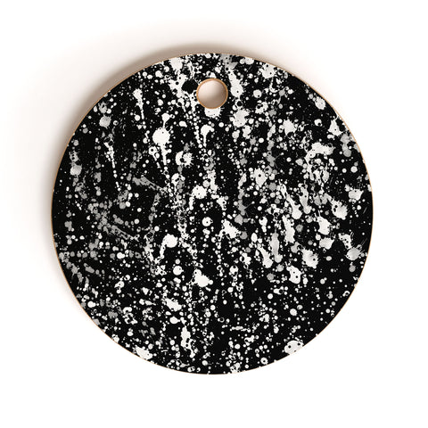 Amy Sia Splatter Black and White Cutting Board Round