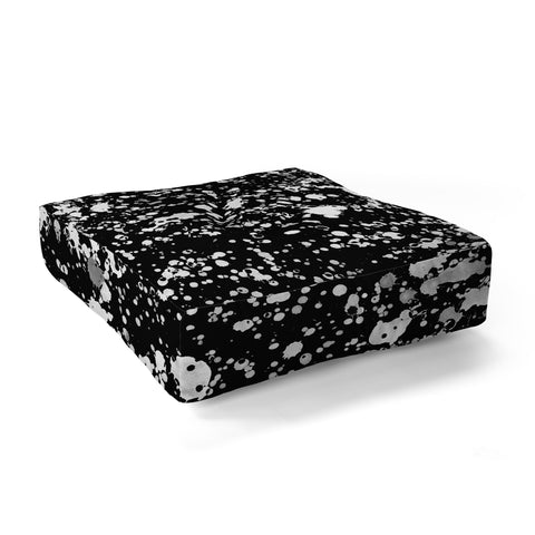 Amy Sia Splatter Black and White Floor Pillow Square