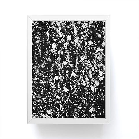 Amy Sia Splatter Black and White Framed Mini Art Print