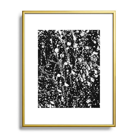 Amy Sia Splatter Black and White Metal Framed Art Print