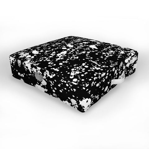 Amy Sia Splatter Black and White Outdoor Floor Cushion