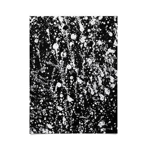 Amy Sia Splatter Black and White Poster