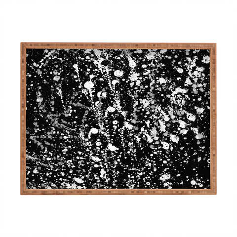 Amy Sia Splatter Black and White Rectangular Tray