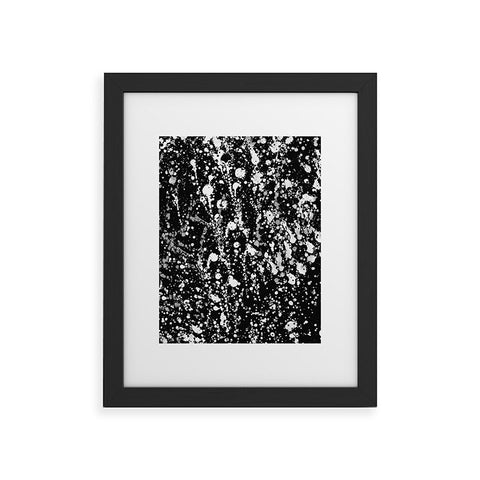 Amy Sia Splatter Black and White Framed Art Print