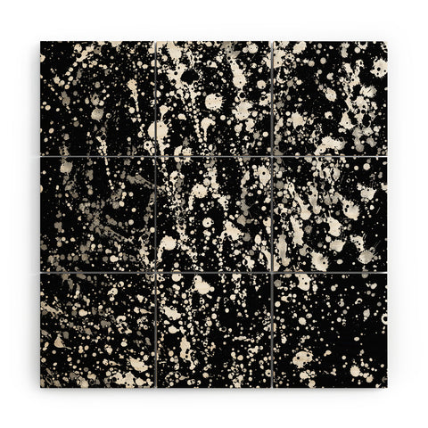 Amy Sia Splatter Black and White Wood Wall Mural