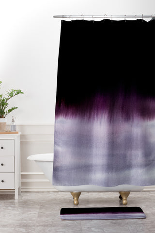 Amy Sia Squall Monochrome Shower Curtain And Mat