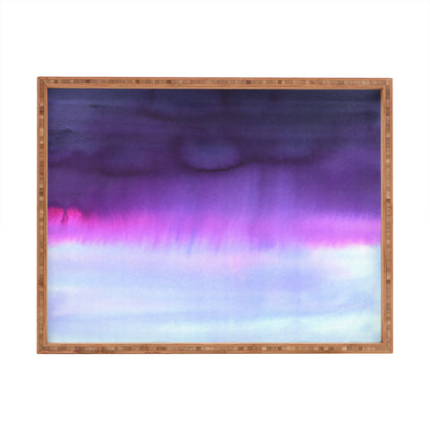 Amy Sia Squall Purple Rectangular Tray