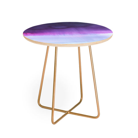 Amy Sia Squall Purple Round Side Table