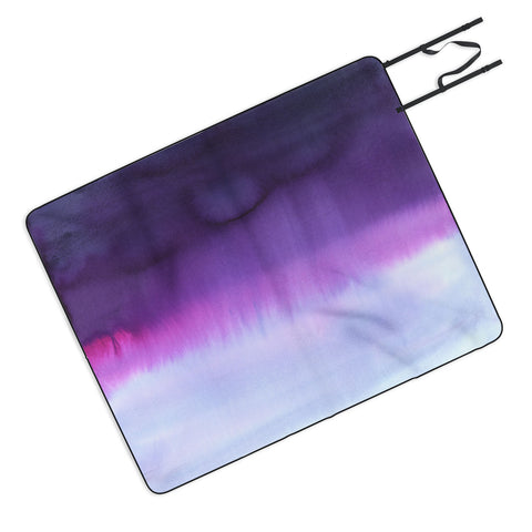 Amy Sia Squall Purple Picnic Blanket