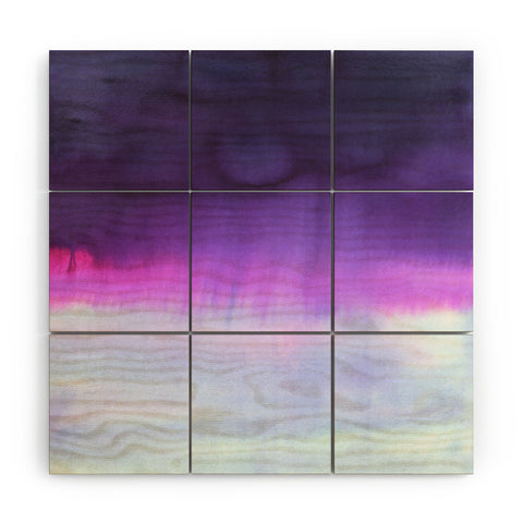 Amy Sia Squall Purple Wood Wall Mural